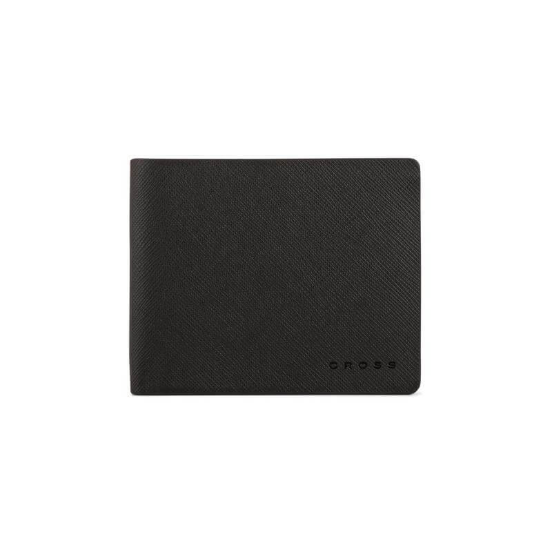 CROSS 2-Piece Gift Set – Soft Grain Leather Business Card Case & Saffiano Leather 8CC Slim Bifold Wallet – Black