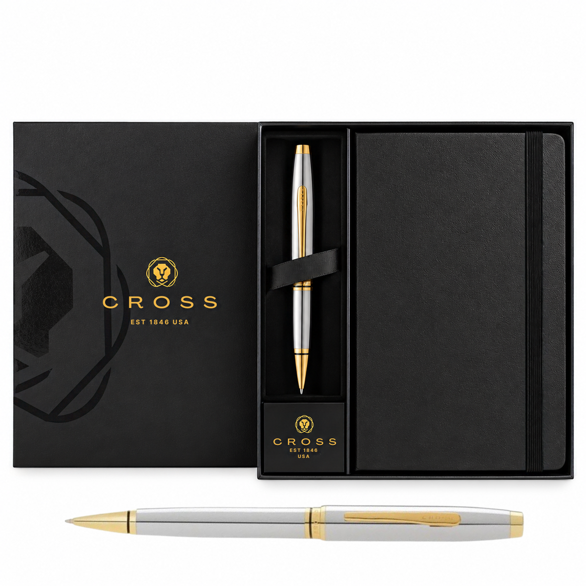 Cross Coventry Ballpoint Pen & Notebook Gift Set - Black