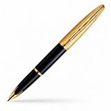 Waterman Carène Essential Fountain Pen – Black with Gold Trim (18K Gold Fine Nib)