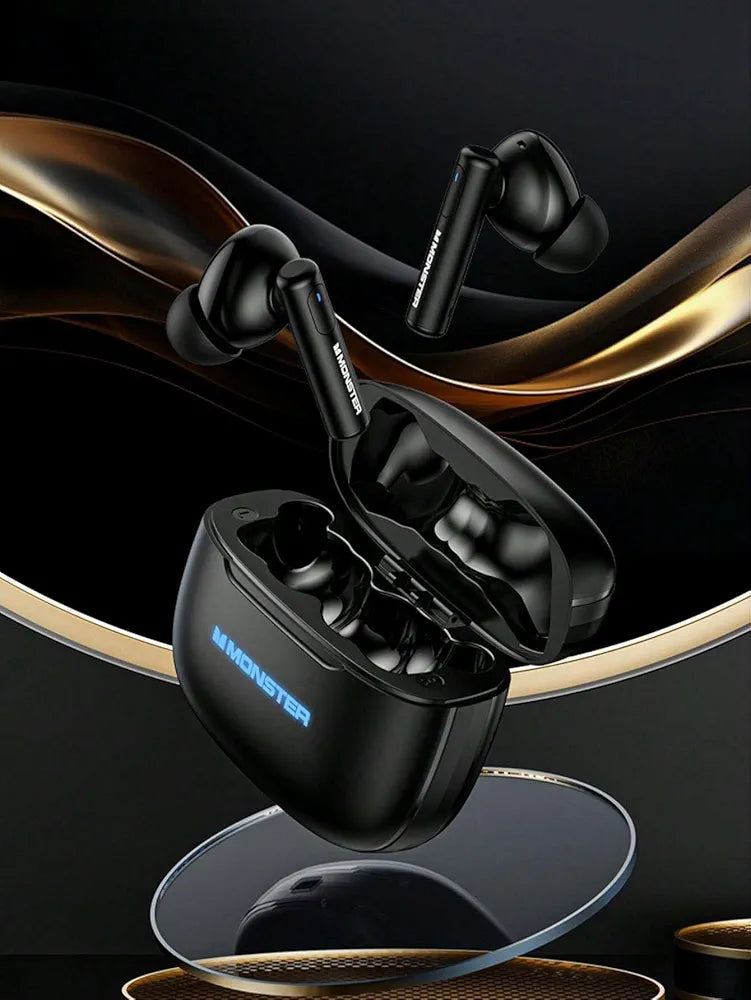 Monster XKT26 Wireless Gaming Earbuds – Bluetooth 5.4, ANC, Low Latency, Deep Bass (Original)
