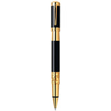 Waterman Elegance Black GT Rollerball Pen – 23K Gold-Plated Trim