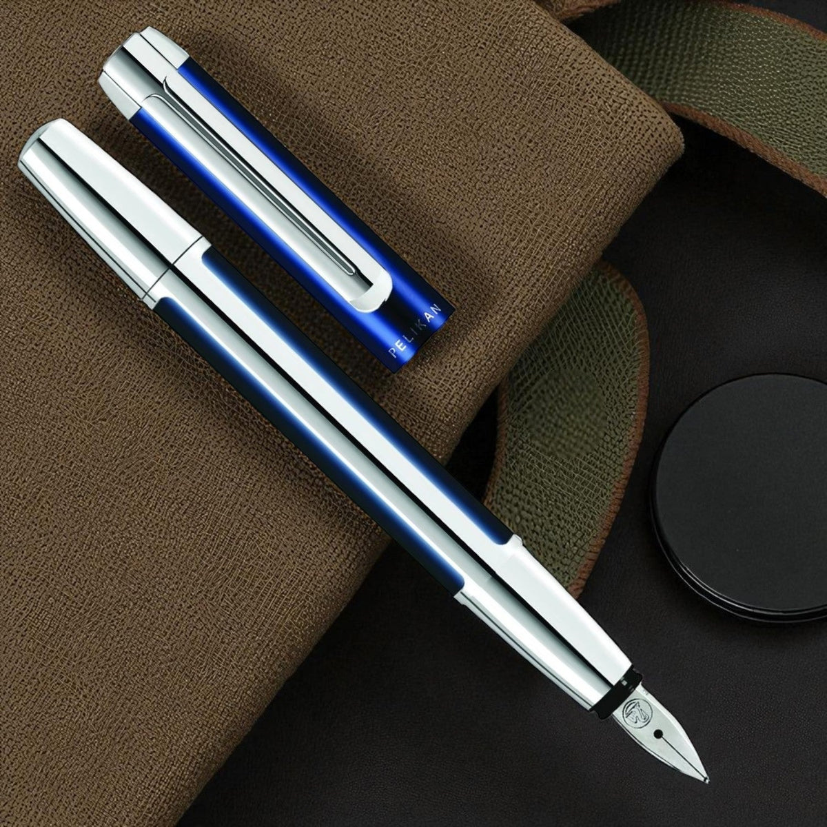 Pelikan Pura P40 Fountain Pen – Blue-Silver