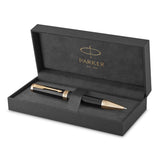 Parker Duofold Ballpoint Pen — Classic Black | Gold Trim | Medium Point