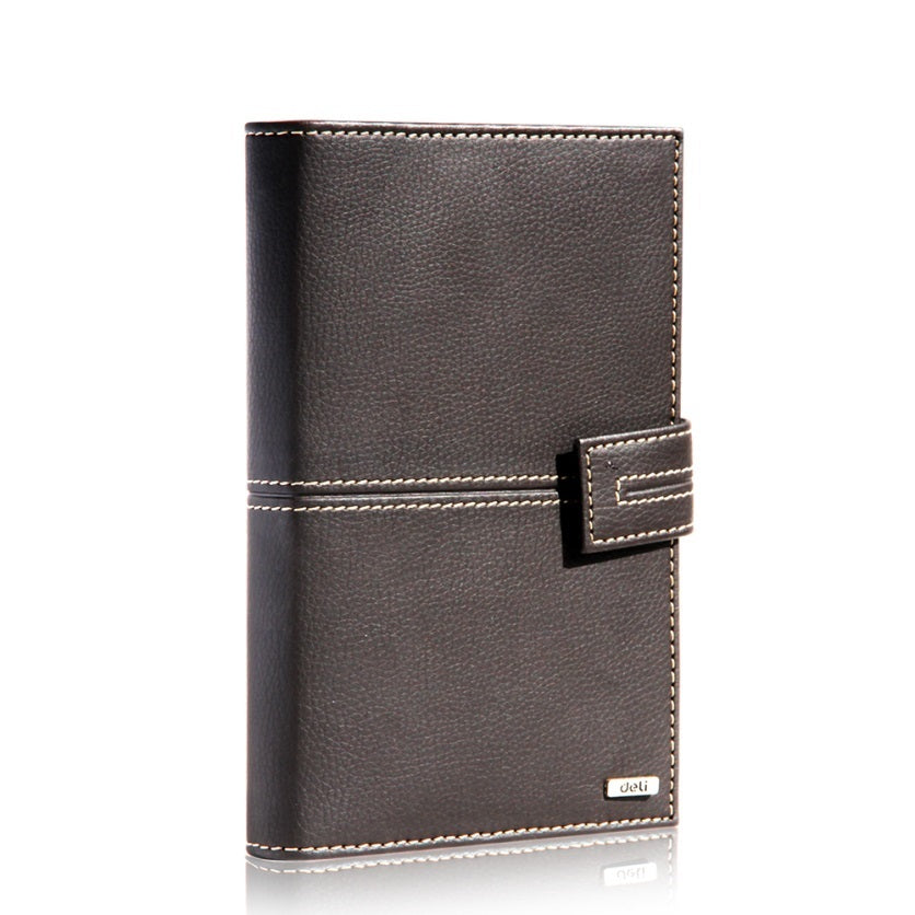 Deli E3159 Hard Executive Leather Cover A5 Notebook – 97 Sheets