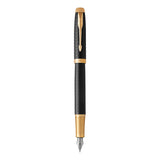 Parker IM Matt Black Gold Trim Fountain Pen – Core Premium Series