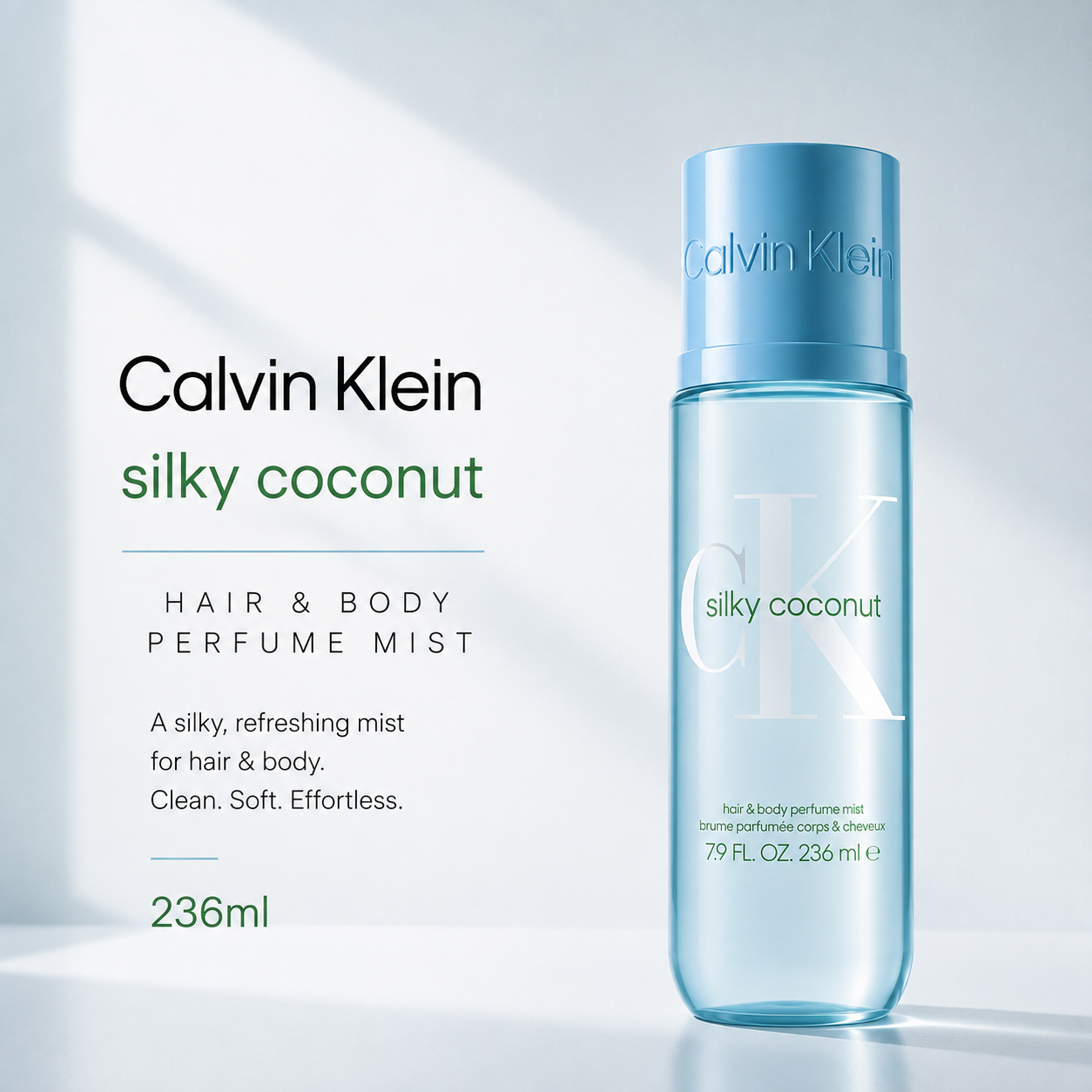 Calvin Klein Silky Coconut Hair & Body Perfume Mist – Unisex – 236ml