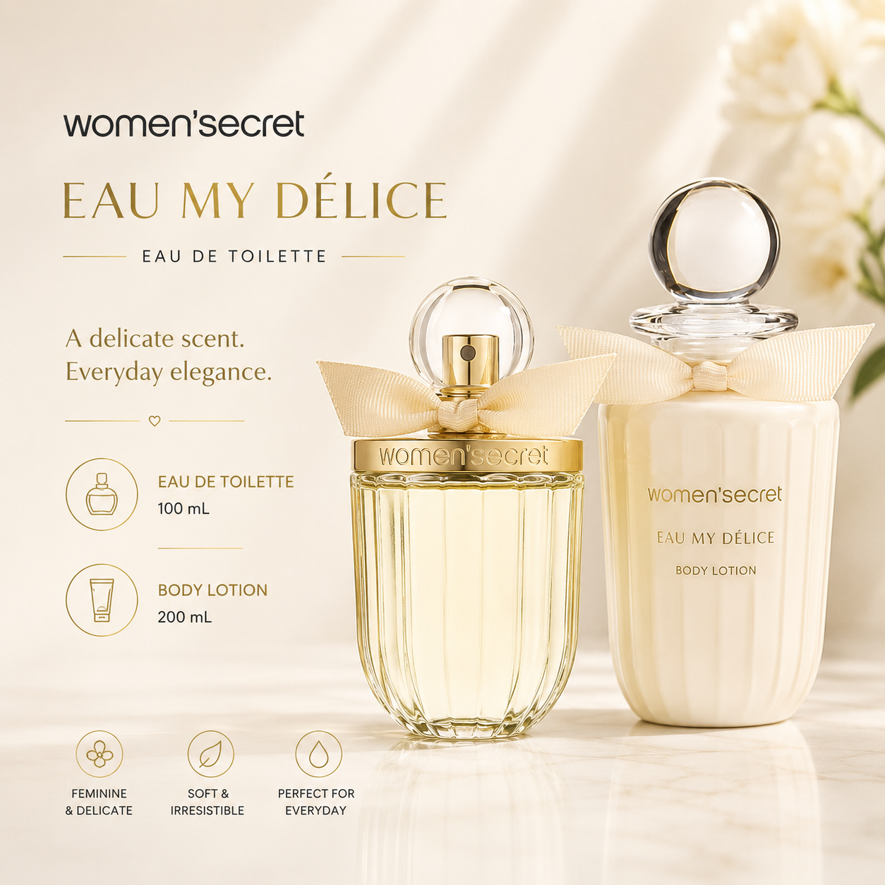 Women Secret Delice Edt 100Ml + Body Lotion 200Ml