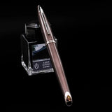 Waterman Carène Fountain Pen – Frosty Brown with Stainless Steel Trim (18K Gold Nib)
