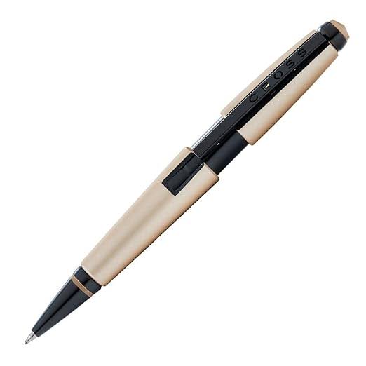 Cross Edge Rollerball Pen – Hazelnut with Black Trim