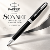 Parker Sonnet Ballpoint Pen – Matte Black with Chrome Trim