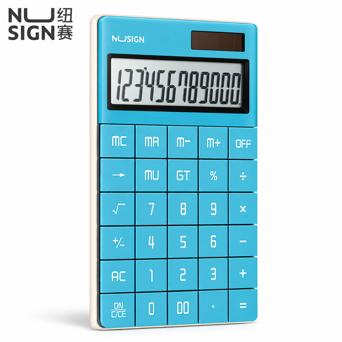 Deli NU SIGN ENS042 12-Digit Calculator – Dual Power, Large Display