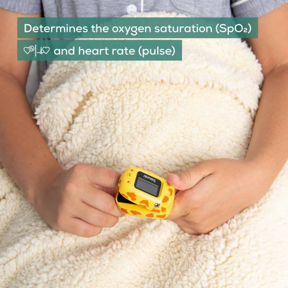 Beurer PO 13 Kids Pulse Oximeter | SpO₂ Blood Oxygen & Pulse Rate Monitor