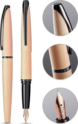 Cross ATX Brushed Rose Gold PVD Fountain Pen – Etched Diamond Pattern | 886-42