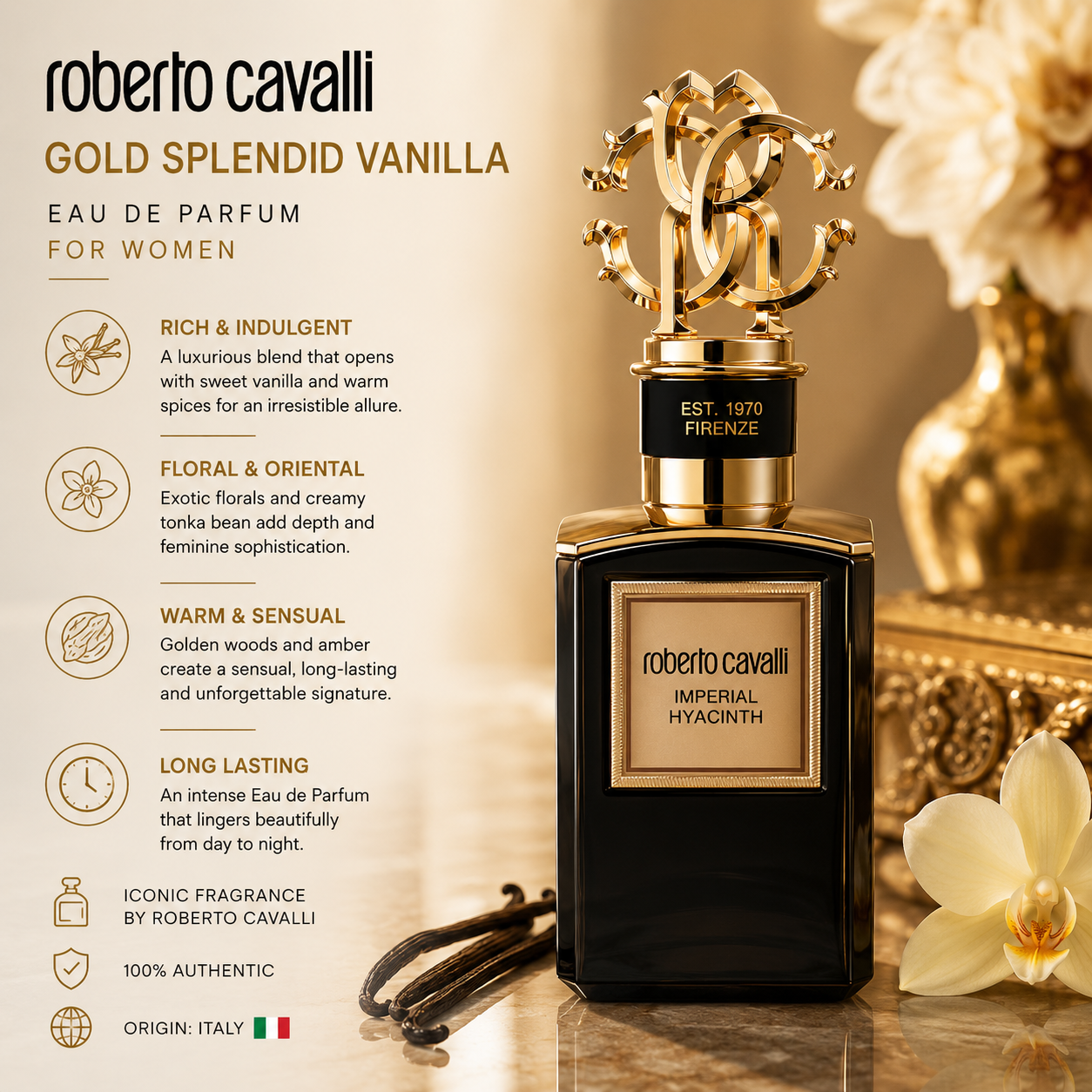 Roberto Cavalli GOLD SPLENDID VANILLA 100ML EDP
