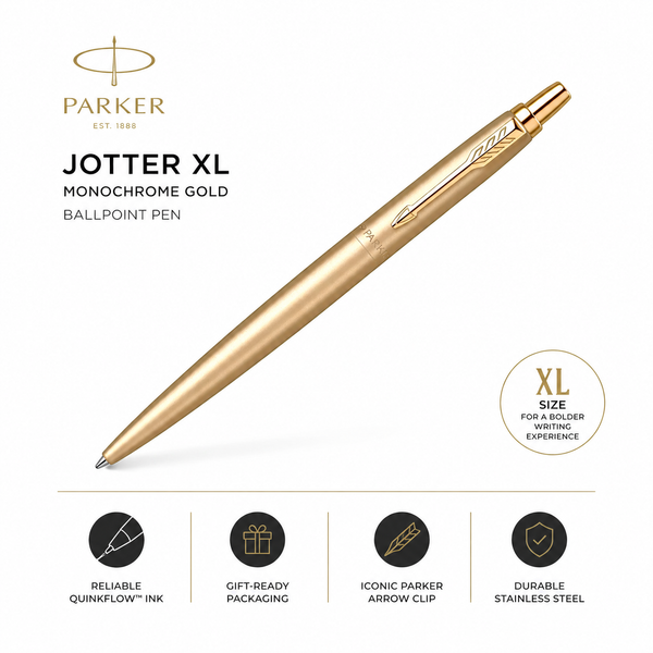 Parker Jotter XL Monochrome Gold Ballpoint Pen, alternate view