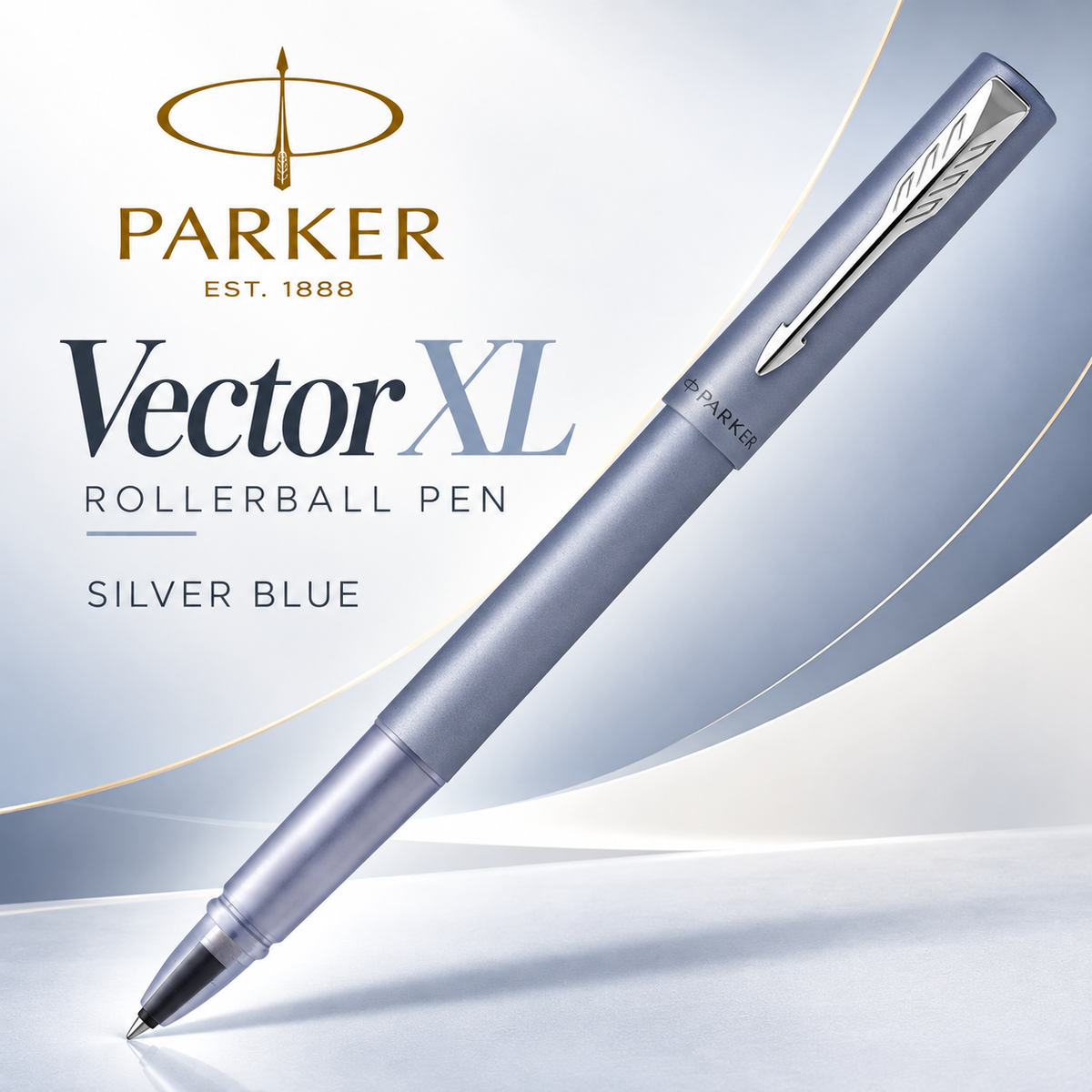 Parker Vector XL Rollerball Pen – Silver Blue