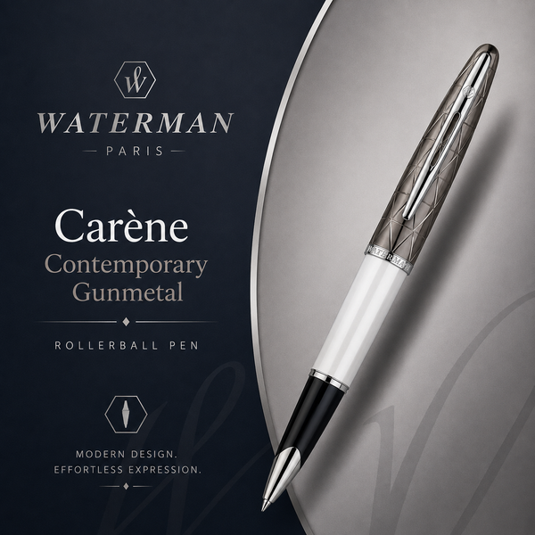 Waterman Carène Rollerball Pen – Contemporary Gunmetal with Chrome Trim