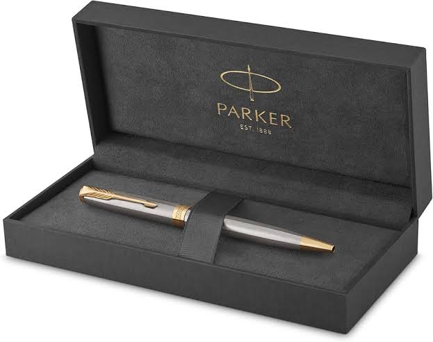Parker Sonnet Ballpoint Pen – Stainless Steel with Gold Trim | Premium Ballpoint Pen