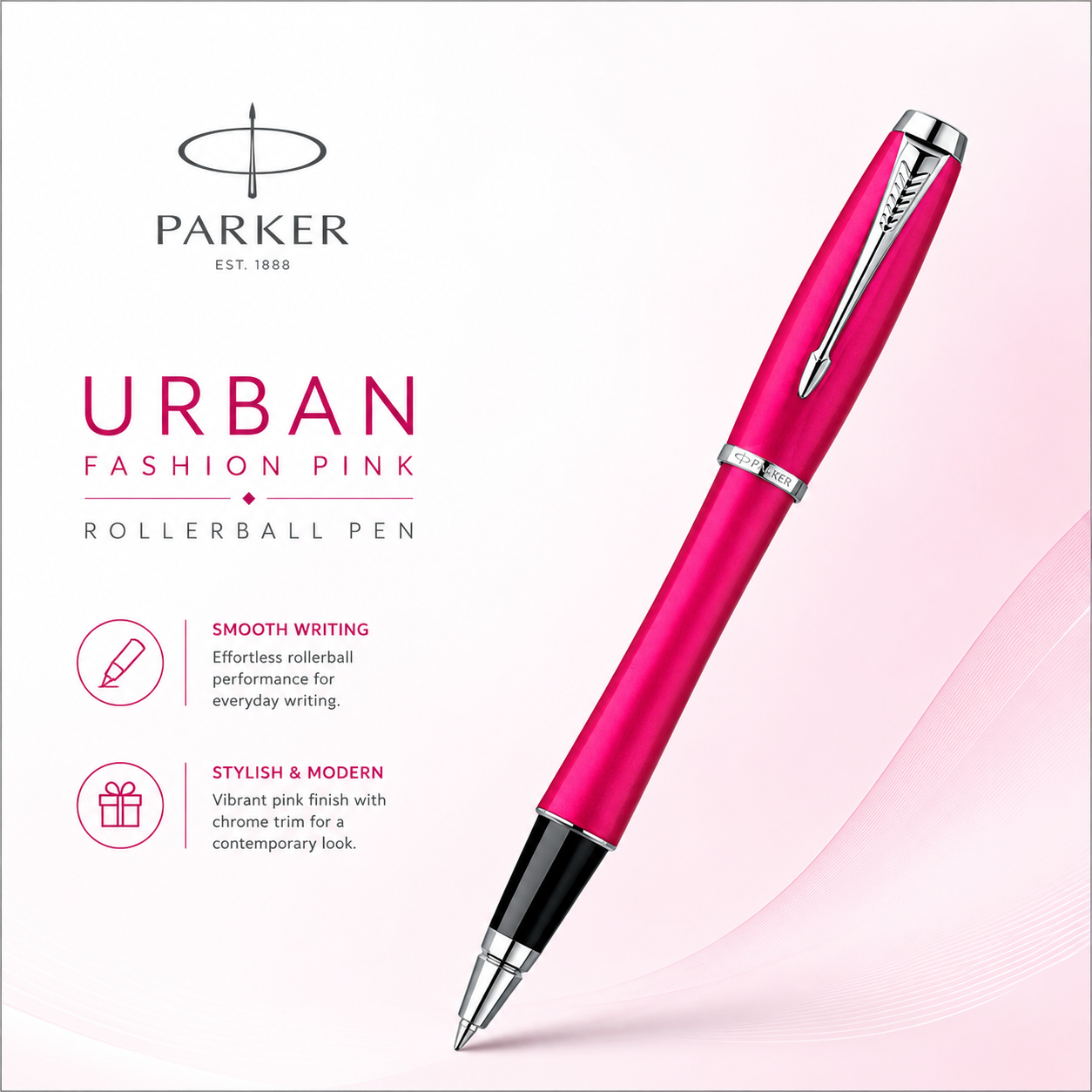 Parker Urban Fashion Pink CT Rollerball Pen