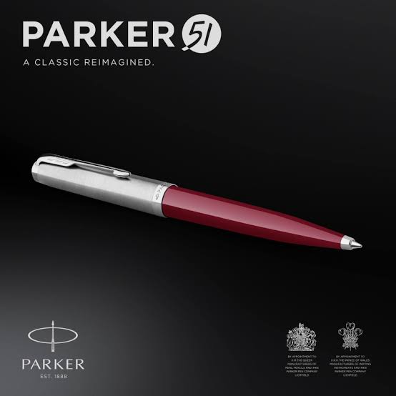 Parker 51 Ballpoint Pen – Burgundy with Chrome Trim | Premium Ballpoint Pen