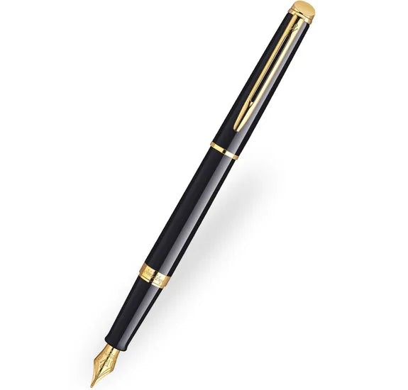 Waterman Hémisphère Fountain Pen – Black with Gold Trim