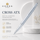 Cross ATX Matte Chrome Fountain Pen – 886-1