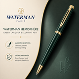 Waterman Hémisphère Green Lacquer Ballpoint Pen