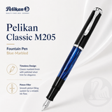 Classic M205 Blue-Marbled Fountain Pen