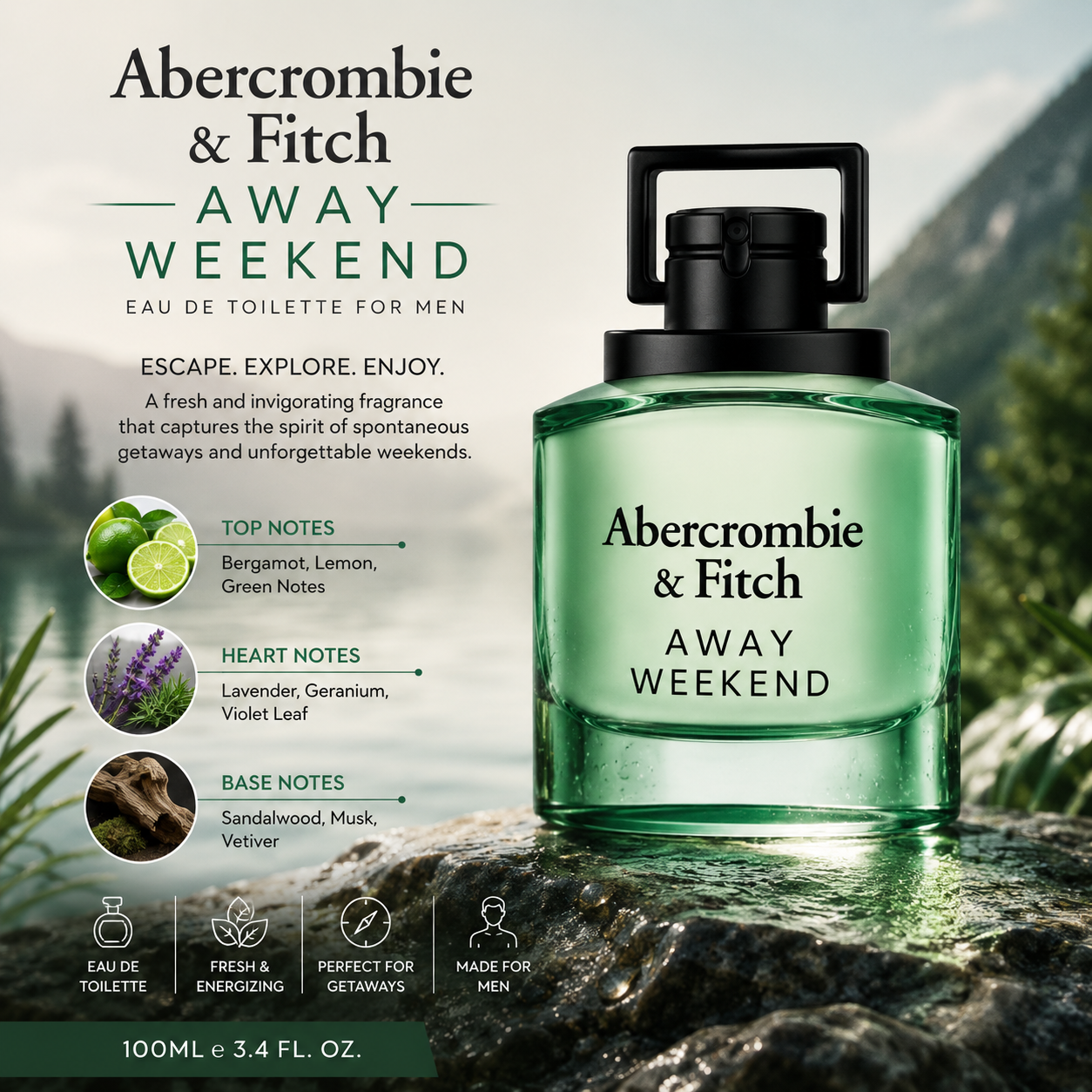 Abercrombie & Fitch Away Weekend Men EDT 100ml