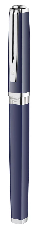 Waterman Exception Slim Blue Fountain Pen | Silver Trim | New | Minor Cosmetic Scratch