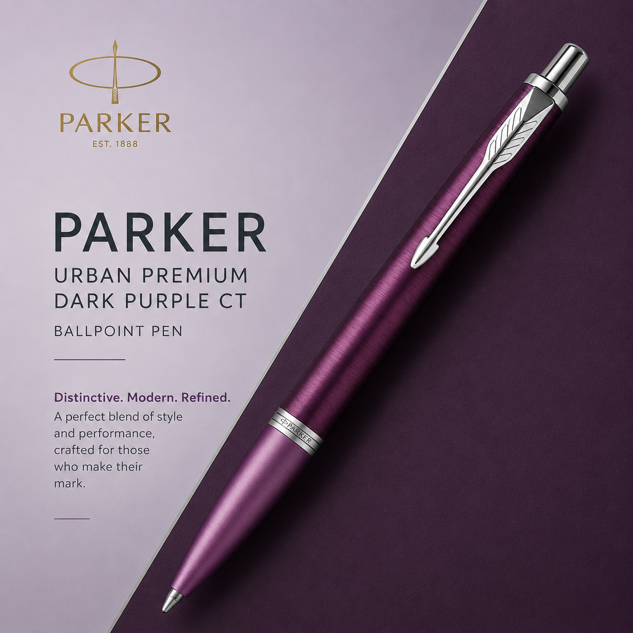 Parker Urban Premium Dark Purple CT Ballpoint Pen