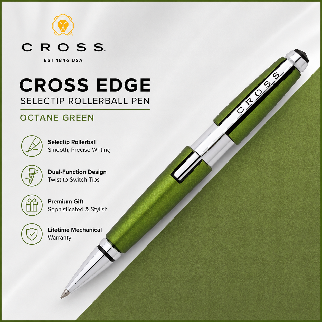 Cross Edge Selectip Rollerball Pen – Octane Green