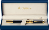 Waterman Elegance Black GT Rollerball Pen – 23K Gold-Plated Trim