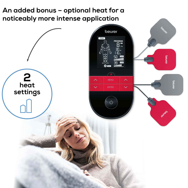 Beurer EM 59 digital TENS/EMS device with heat function, pain-relief unit, additional view 4