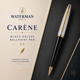 Waterman Carène Ballpoint Pen – Black Deluxe with Gold Trim