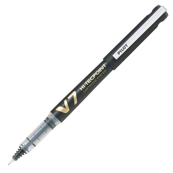 Pilot Hi-Tecpoint V7 Rollerball Pen – Blue & Black | Refillable Liquid Ink