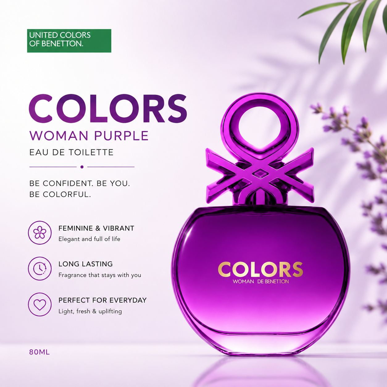 Benetton Colors Woman Purple EDT 80ml
