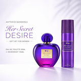 Antonio Banderas Her Secret Desire Gift Set – Eau de Toilette 80ml + Deodorant 150ml