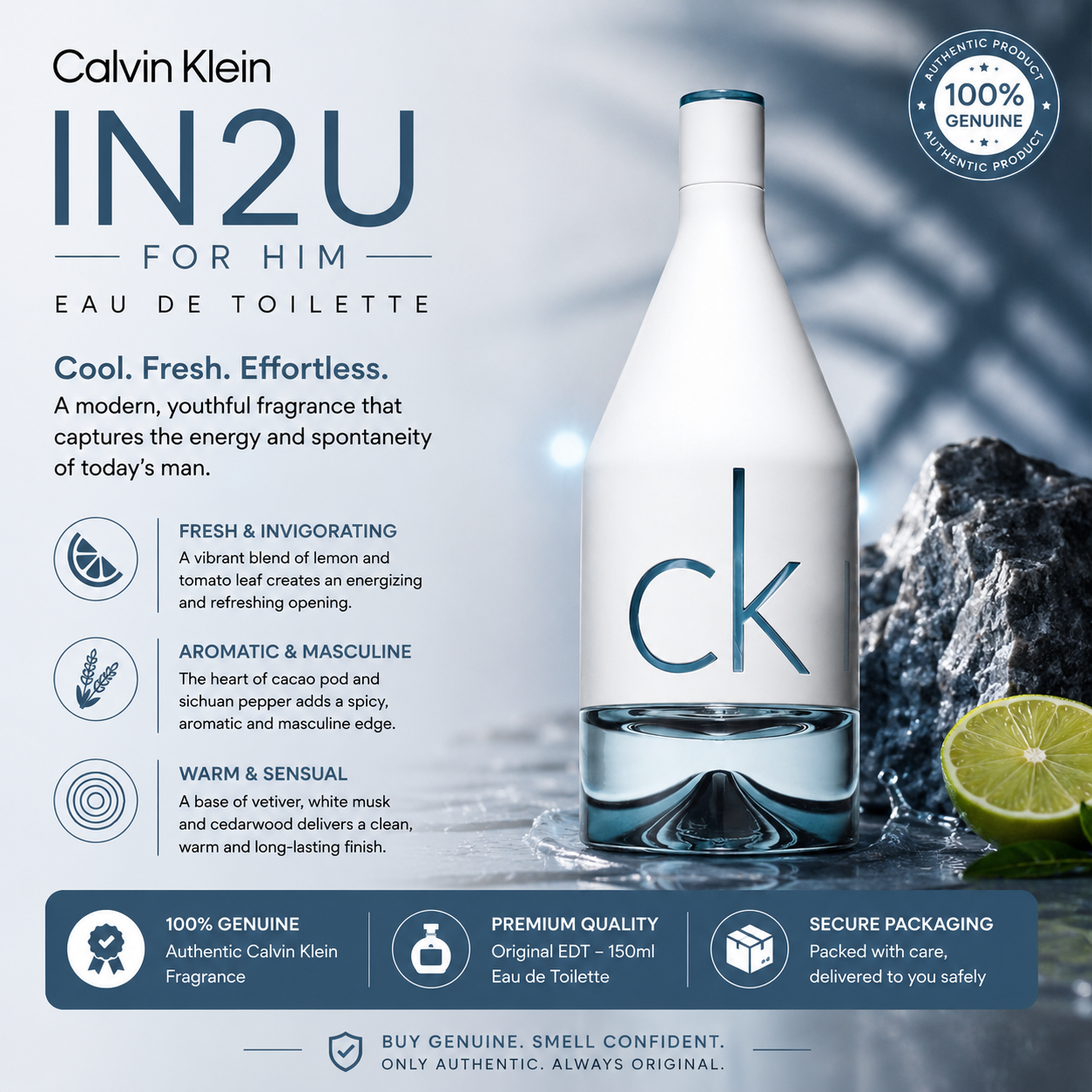 Calvin Klein IN2U for Him EDT 150ml – Men's Fragrance