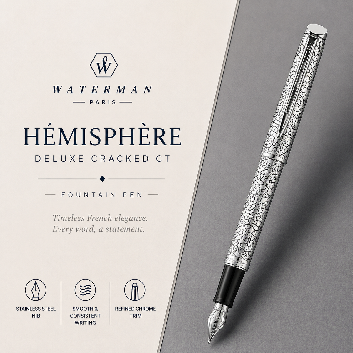 Waterman Hémisphère Deluxe Fountain Pen – Cracked CT