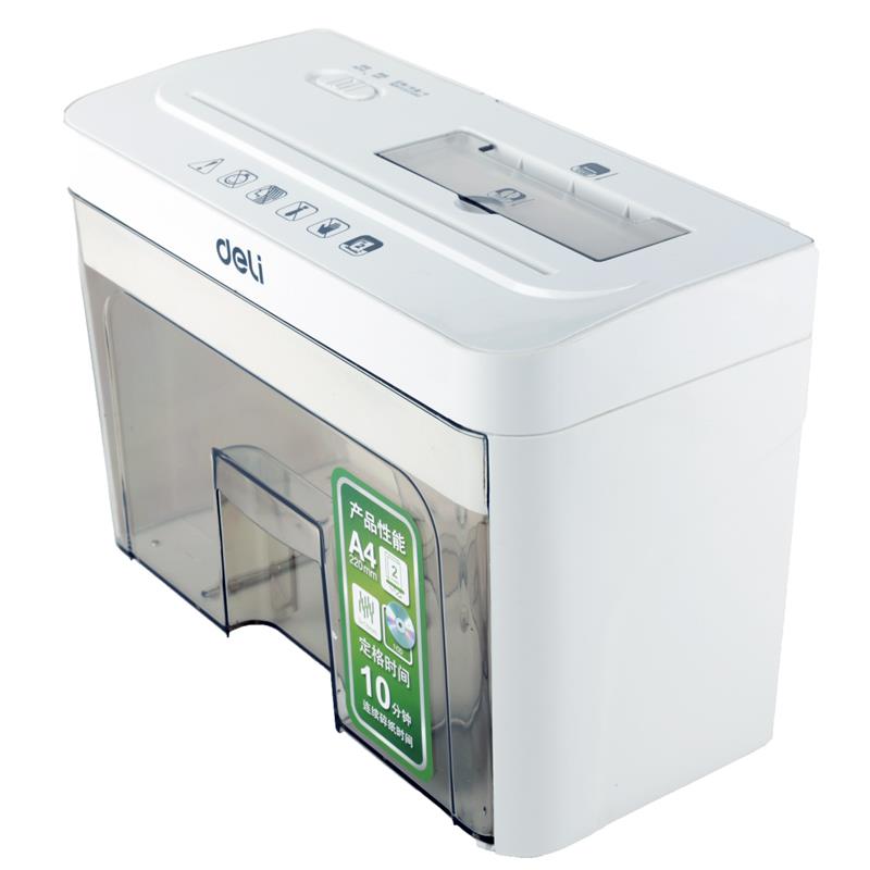 Deli E9932 Cross-Cut Paper Shredder – 2 Sheets | P-3 Security | CD & Card Shredder