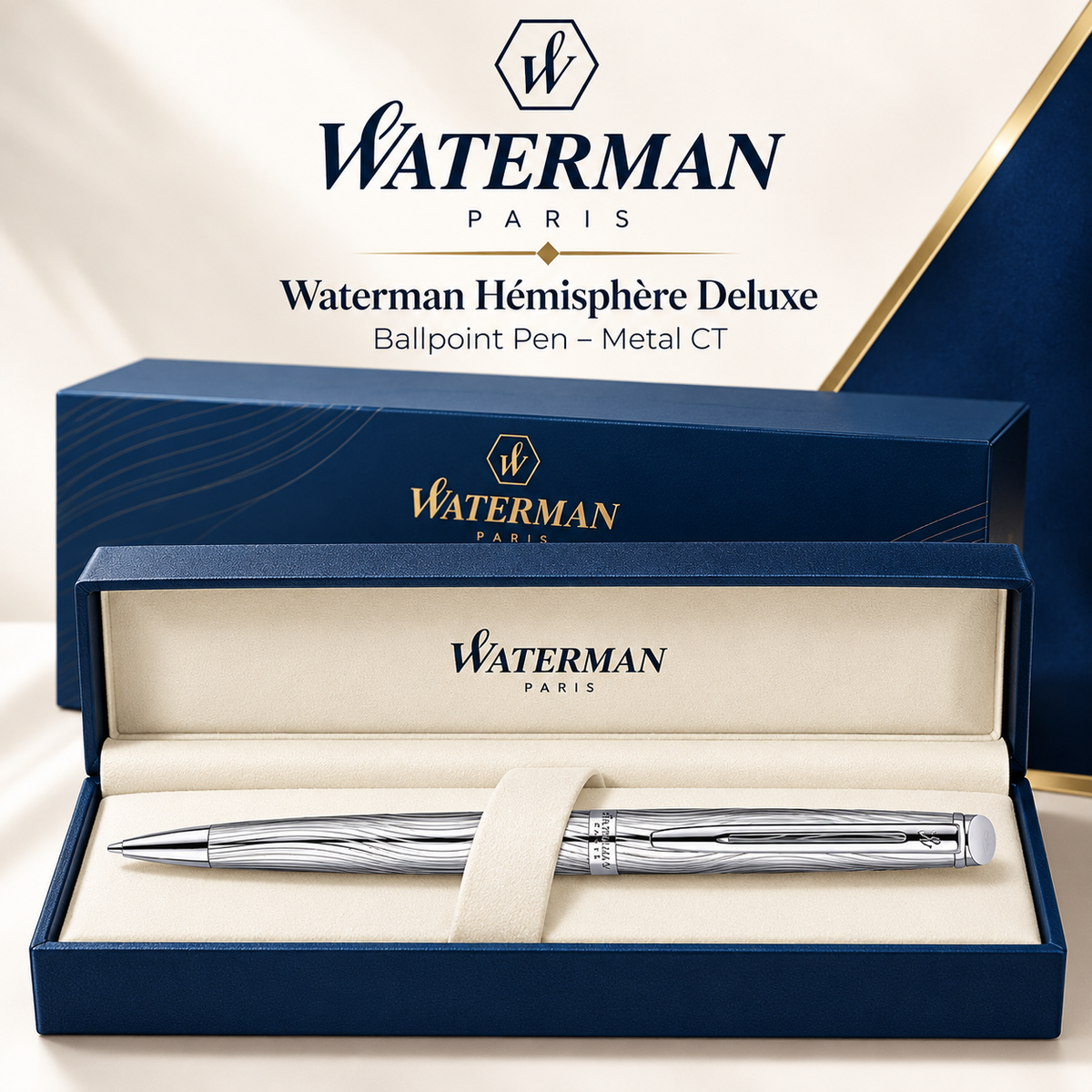 Waterman Hémisphère Deluxe Ballpoint Pen – Metal CT