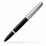 Parker 51 Rebirth Fountain Pen – Black with Chrome Trim | Premium Fountain Pen
