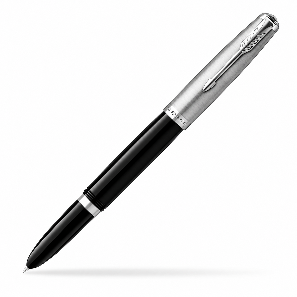Parker 51 Rebirth Fountain Pen – Black with Chrome Trim | Premium Fountain Pen