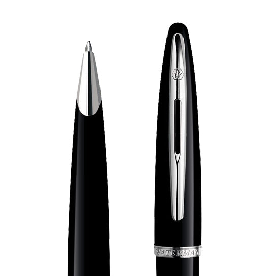 Waterman Carène Ballpoint Pen – Black Sea with Stainless Steel Trim