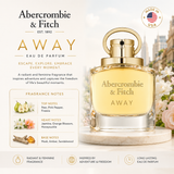 Abercrombie & Fitch Away EDP 100ml, women's perfume bottle
