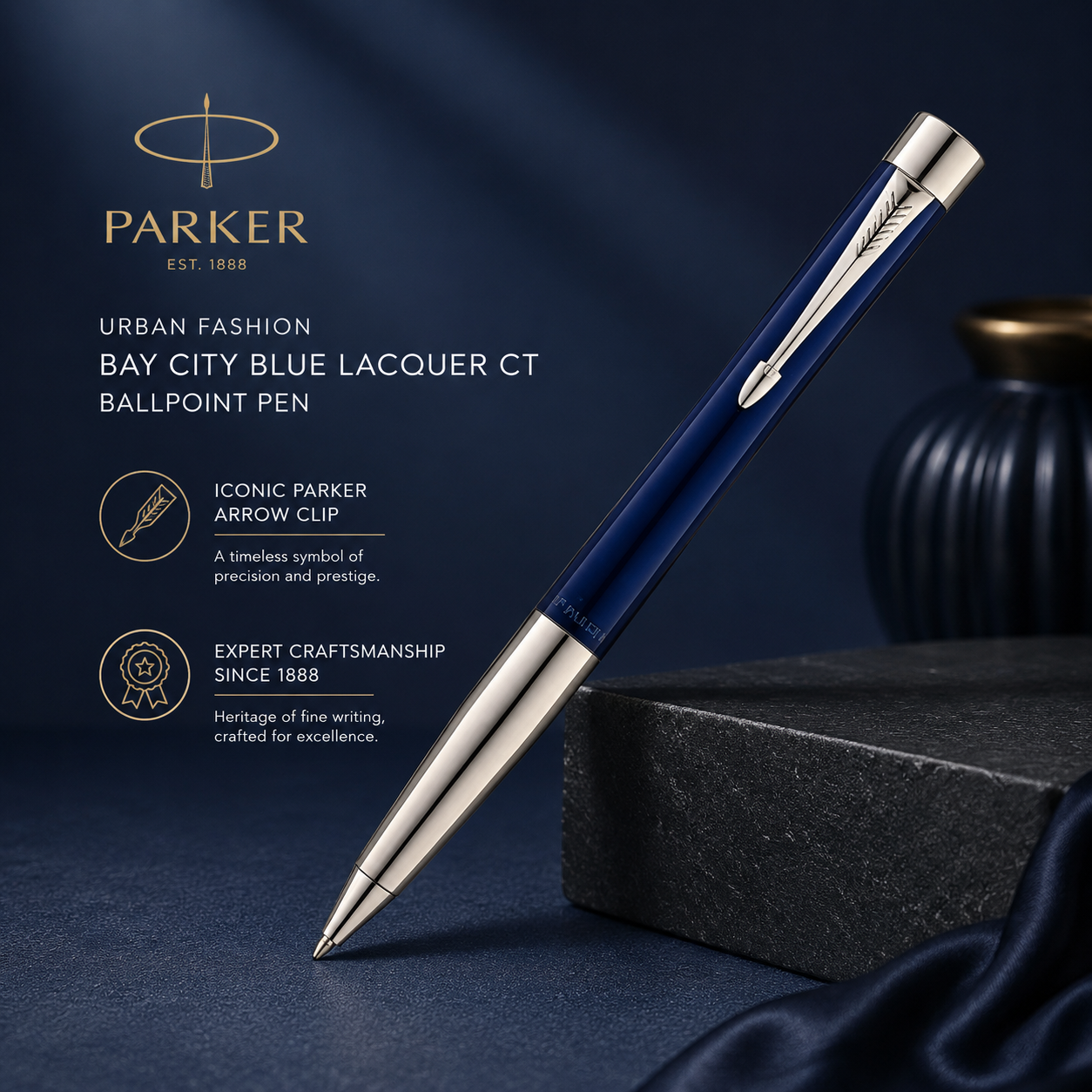 Parker Urban Metal Series Fashion Blue CT Ballpoint Pen