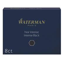 Waterman ink cartridges, 8-pack, blue black green purple and red