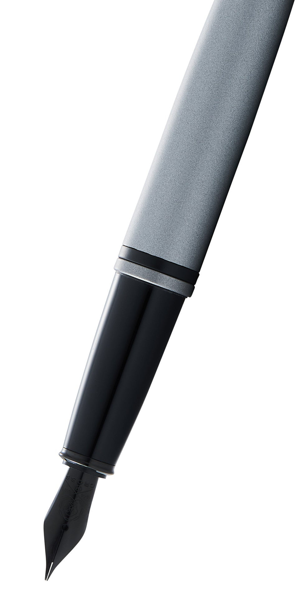 Cross Calais Grey Lacquer Fountain Pen with Black Cap – AT0116-26