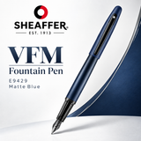 Sheaffer VFM Fountain Pen | E9429 Matte Blue with Black Trims PVD | Medium Nib